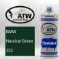 Preview: BMW, Nautical Green, 322: 400ml Sprühdose, von ATW Autoteile West.